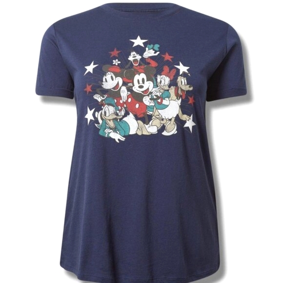 ❤️NWT VINTAGE TORRIID DISNEY TEE  MICKEY MOUSE & FRIENDS AMERICANA PLUS SIZE - Picture 12 of 14